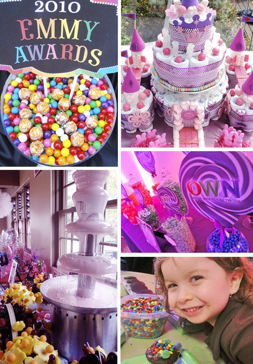  and celebrities Jackie and her staff create special candy buffets and 